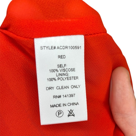 ASTR the Label Red Charisma Fitted Mermaid Style Crepe Tie Back Dress Romantic - Picture 13 of 14